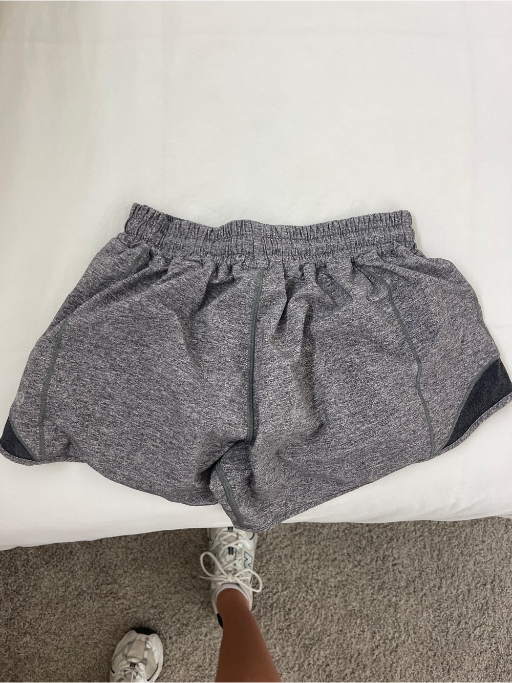 lululemon athletica hotty hot Gray Heather Run Shorts